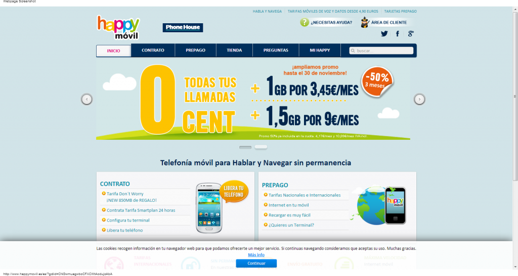 Promo Happy movil Noviembre